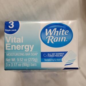 3 Pack White Rain Vital Energy Moisturizing Bar Soap